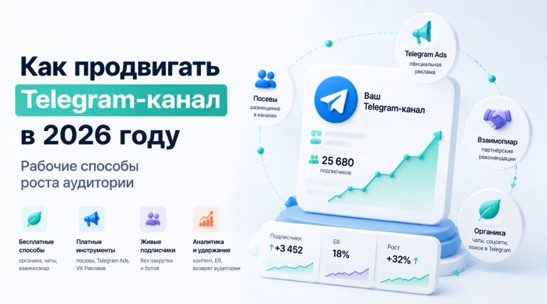Как продвигать Telegram-канал в 2026: рабочие способы роста аудитории