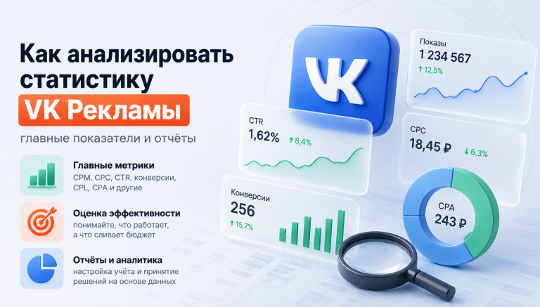 Как анализировать статистику VK Рекламы: главные показатели и отчёты