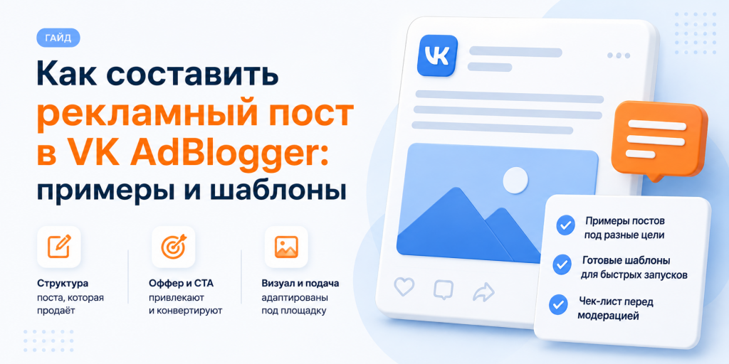 Как составить рекламный пост для посевов в VK AdBlogger: примеры и шаблоны