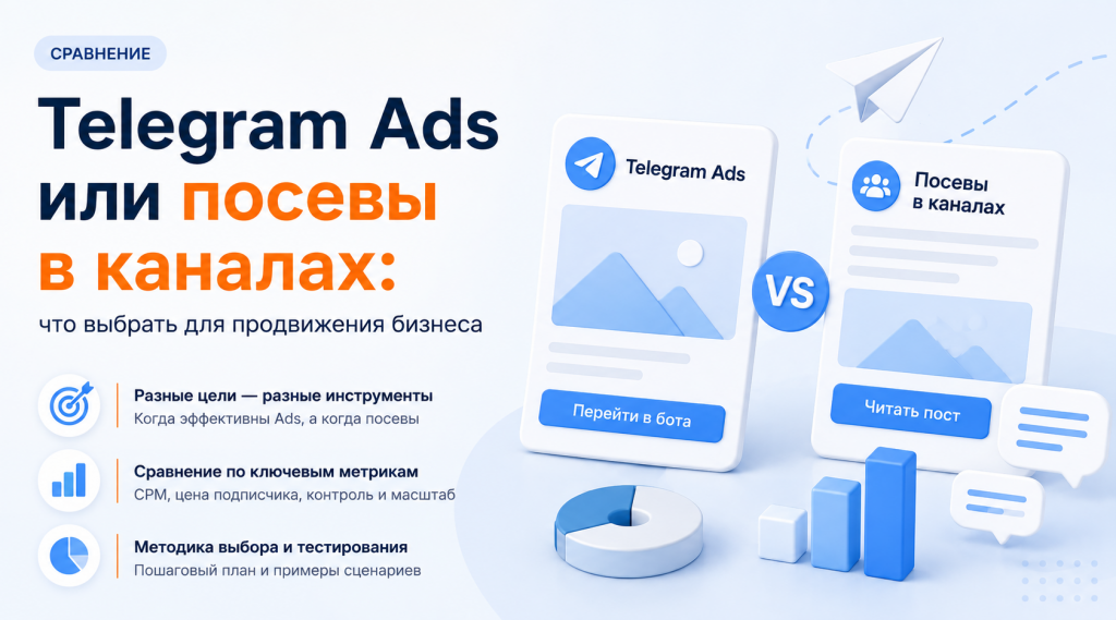 Telegram Ads или посевы в каналах: что выбрать для продвижения бизнеса