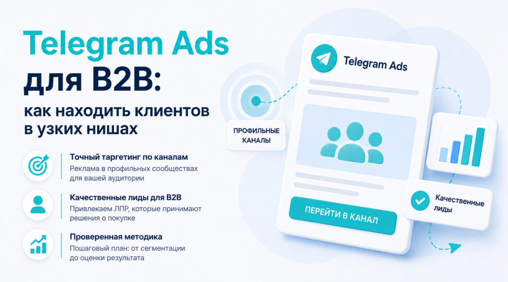 Telegram Ads для B2B: как находить клиентов в узких нишах