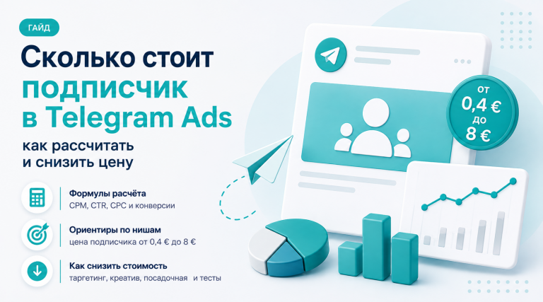 Сколько стоит подписчик в Telegram Ads: как рассчитать и снизить цену