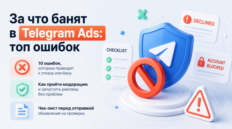 За что банят в Telegram Ads: топ ошибок