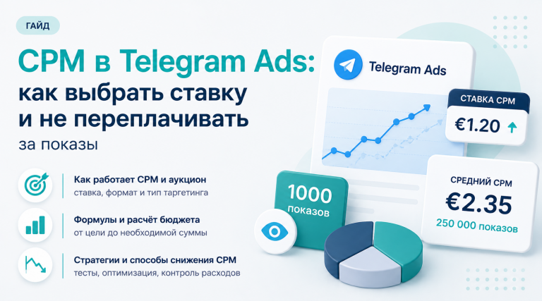 CPM в Telegram Ads: как выбрать ставку и не переплачивать за показы