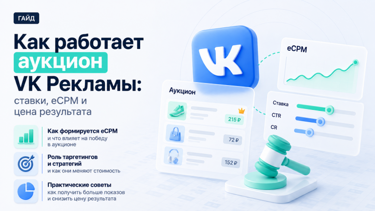 Как работает аукцион VK Рекламы: ставки, eCPM и цена результата