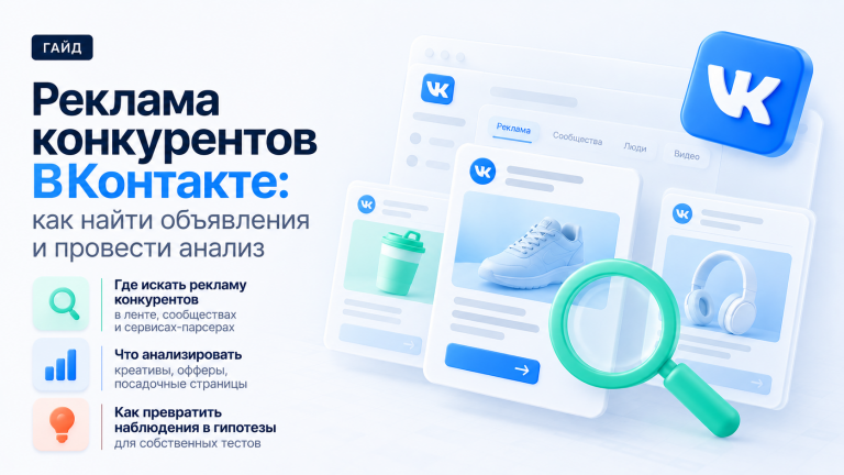 Как посмотреть рекламу конкурентов ВКонтакте и разобрать её