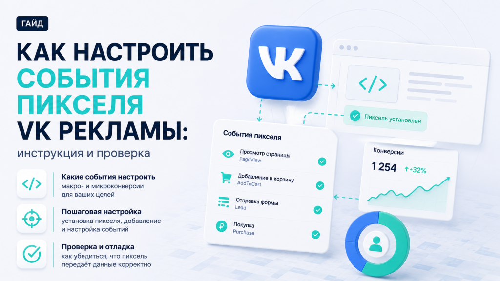 Как настроить события пикселя VK Рекламы