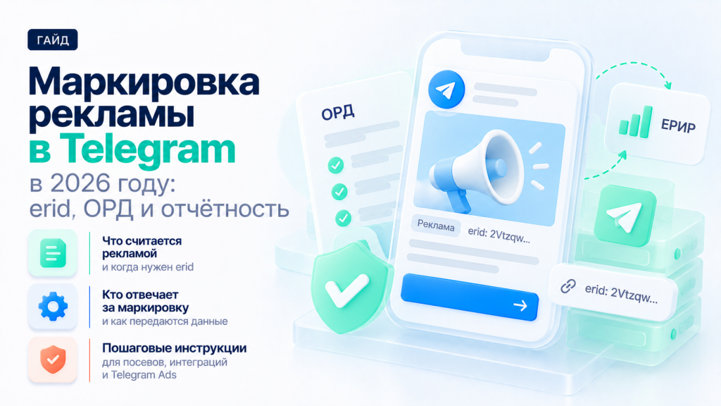 Маркировка рекламы в Telegram: инструкция для каналов и Telegram Ads