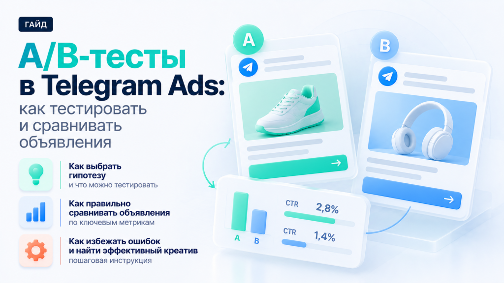 Как проводить A/B-тесты в Telegram Ads и правильно сравнивать объявления
