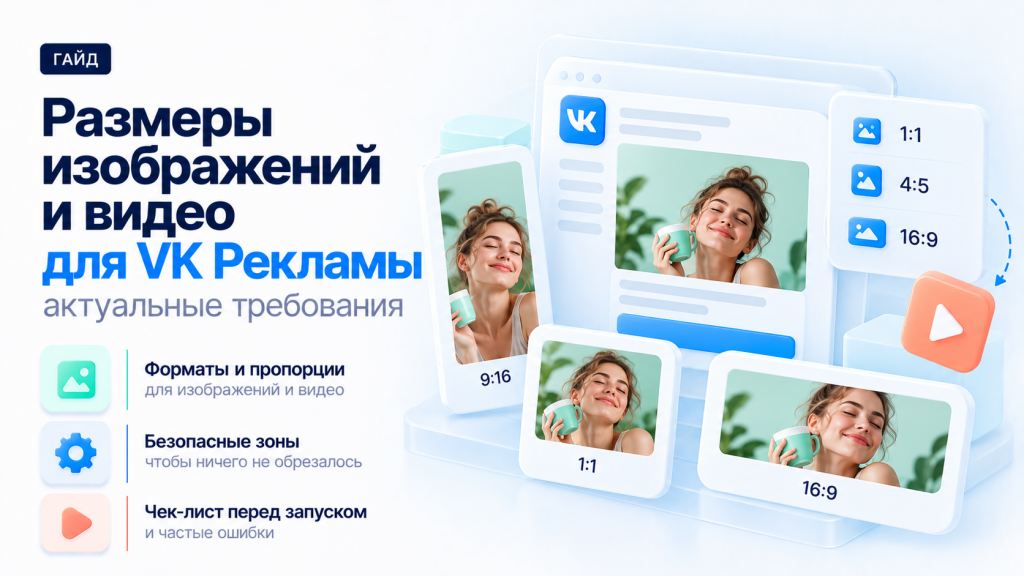 Размеры изображений и видео для VK Рекламы
