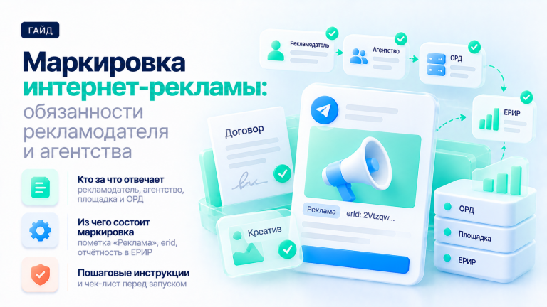 Маркировка интернет-рекламы: обязанности рекламодателя и агентства