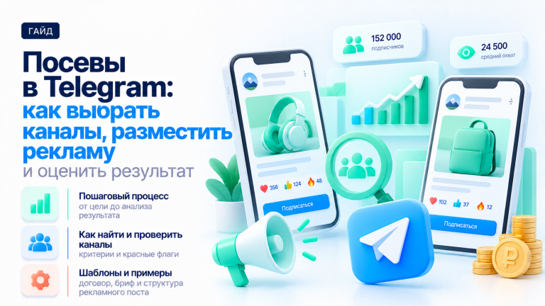 Посевы в Telegram: как выбрать каналы, разместить рекламу и оценить результат