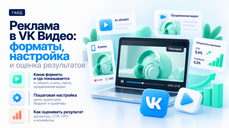 Реклама в VK Видео: форматы, настройка и оценка результатов