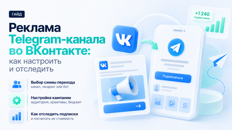 Как рекламировать Telegram-канал ВКонтакте: запуск и аналитика