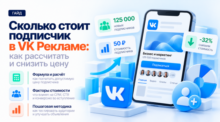 Сколько стоит подписчик в VK Рекламе и как снизить его стоимость