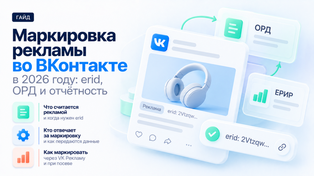 Маркировка рекламы ВКонтакте: инструкция для бизнеса и блогеров