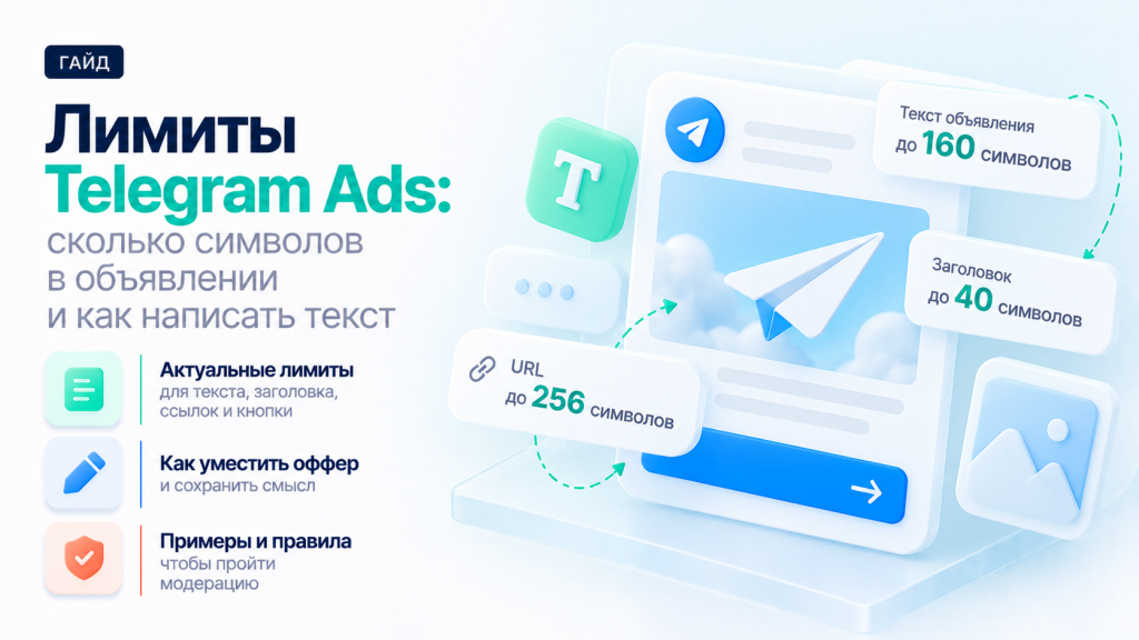 Лимиты Telegram Ads: сколько символов можно использовать в объявлении