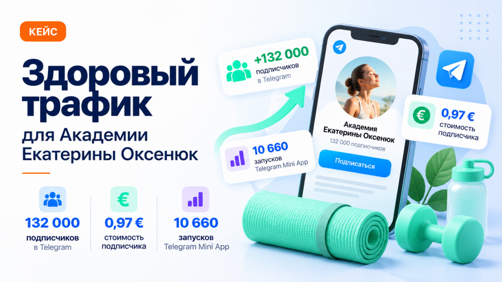 Кейс: “здоровый” трафик для Академии Екатерины Оксенюк